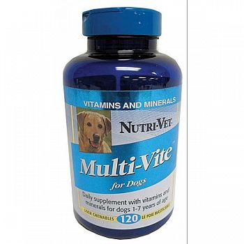 Nutri-vet Multi-Vite Dog Chewables - 120 Ct.