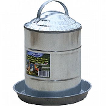 Galvanized Poultry Fountain - 2 gallon