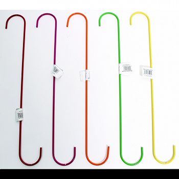 S-hooks Bright Colors ASSORTED 18 INCH (Case of 25)
