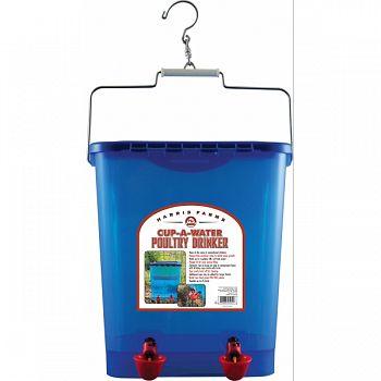 Free Range Poultry Watering Cup Drinker BLUE 4 GALLON