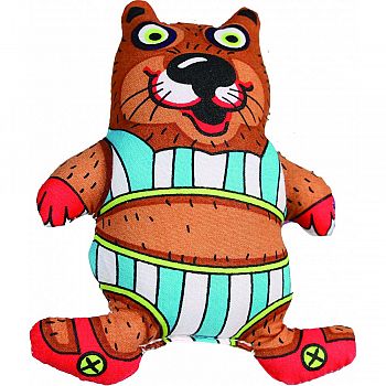Madcap Bathing Beaver Squeaker Dog Toy MULTICOLORED 5 INCH