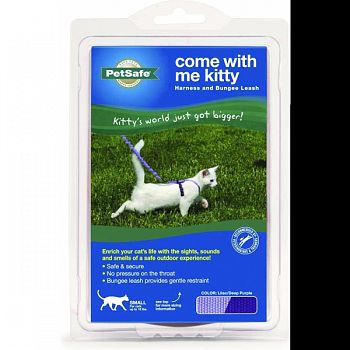 Come With Me Kitty Harness & Bungee Leash LILAC SMALL