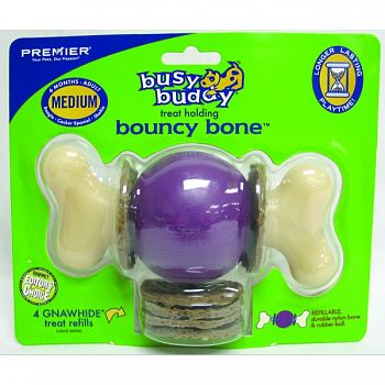 Busy Buddy Bouncy Bone PURPLE MEDIUM
