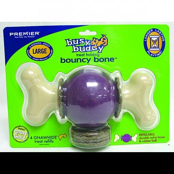 Busy Buddy Bouncy Bone PURPLE LARGE