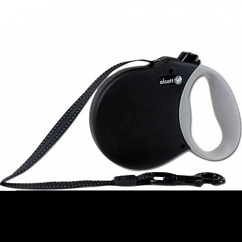 Alcott Retractable Leash Up To 45 Pounds BLACK SMALL/16 FT