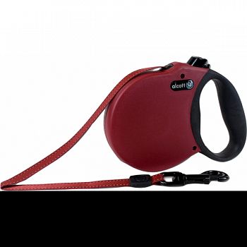 Alcott Retractable Leash Up To 45 Pounds RED SMALL/16 FT