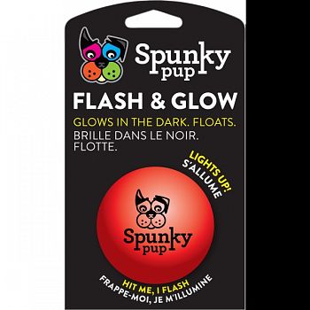 Spunky Pup Squeak & Glow Football ASSORTED LARGE