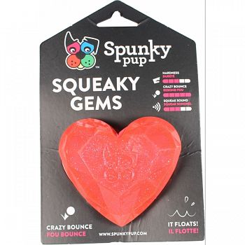 Spunky Pup Heart Squeaker Dog Toy ASSORTED LARGE