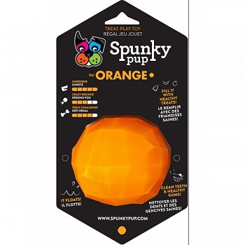 Spunky Pup Orange Treat Holder Toy ORANGE LARGE