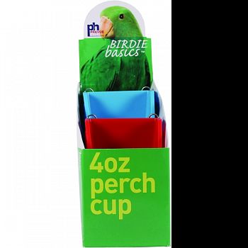 Prevue Birdie Basics Perch Cups ASSORTED 4 OZ/12 PK