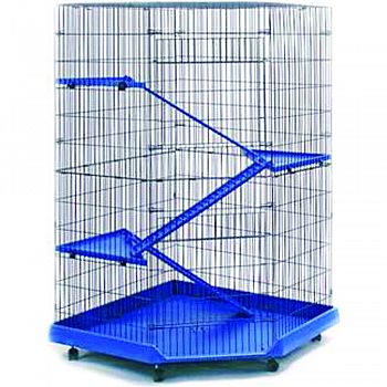 Corner Ferret Cage BLUE/BLACK 