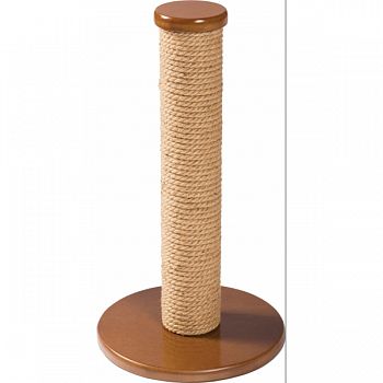 Kitty Power Paws Short Round Scratching Post NATURAL 22.5 INCH