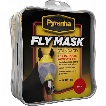 Pyranha Fly Mask - No Ears GOLD/SILVER SMALL/COB