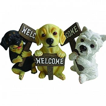 Welcome Dog Statuary MULTICOLORED 7X6X9 INCH (Case of 6)