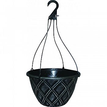 Dynamic Design Pot Lattice Hanging Basket SILVER BRUSH 12 INCH (Case of 6)
