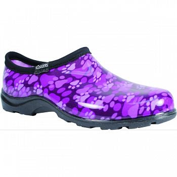 Sloggers Womens Waterproof Comfort Shoe PAWPRINT/PURPLE 6