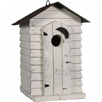 The Outhouse Bird House Wht WHITE 