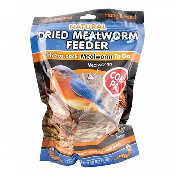 Natural Reed Feeder W/ 2oz Pack Of Mealworm To Go - 3.9 oz.