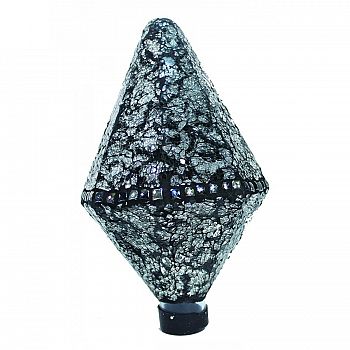 Mosaic Glass Black & Bling Diamond