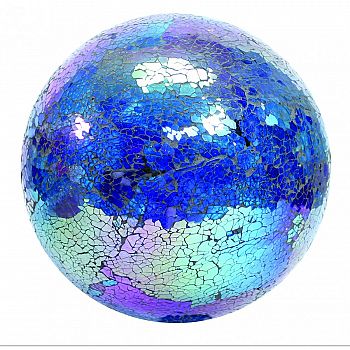 Mosaic Glass Gazing Globe - Blues / 10 in.