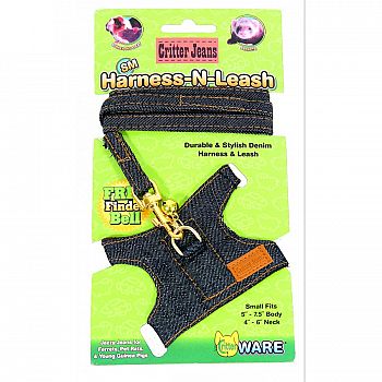 Harness-n-leash for Small Pets - Blue Denim