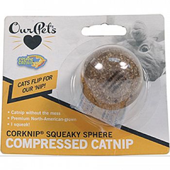 Cosmic Catnip Corknip Squeaky Sphere