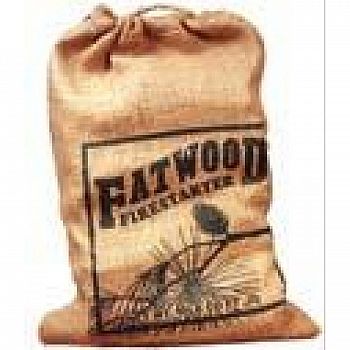 Fatwood Burlap Bag 10 lbs ea. (Case of 4)