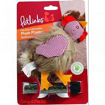 Petlinks Plush Player Refillable Hen Catnip Toy HEN 