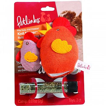 Petlinks Knit Nipper Refillable Catnip Toy CHICKEN & CHICK 