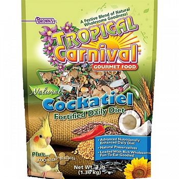 Tropical Carnival Natural Cockatiel - 2.5 lbs