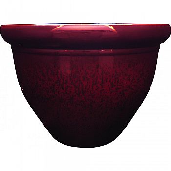 Pizzazz Pop Resin Pottery Planter WARM RED 9 INCH (Case of 12)