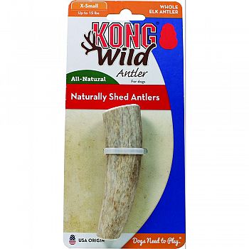 Kong Wild Whole Elk Antler For Dogs ASSORTED BROWNS XS
