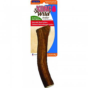 Kong Wild Whole Elk Antler For Dogs ASSORTED BROWNS LARGE