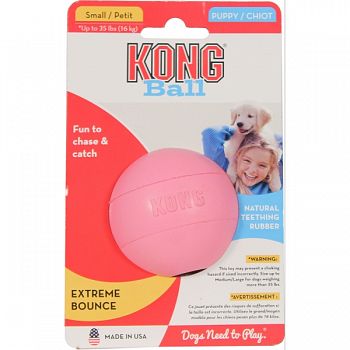Puppy Ball With Hole Dog Toy PINK/BLUE SMALL