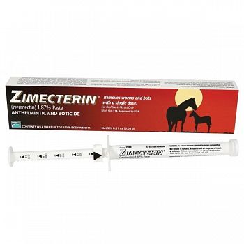 Merial Zimecterin Ivermectin Paste Dewormer for Horses - .21 oz.