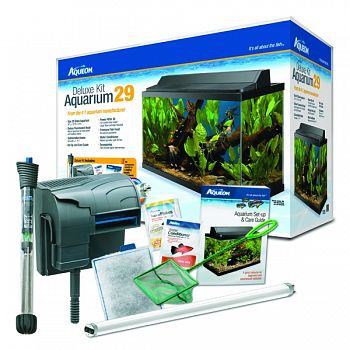Deluxe Aquarium Kit BLACK 29 GALLON