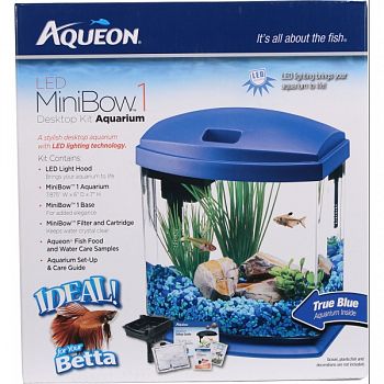 Aqueon Led Minibow Aquarium Kit BLUE 1 GALLON