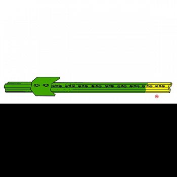 Extra Heavy Punched U Posts GREEN 8 FOOT (Case of 5)