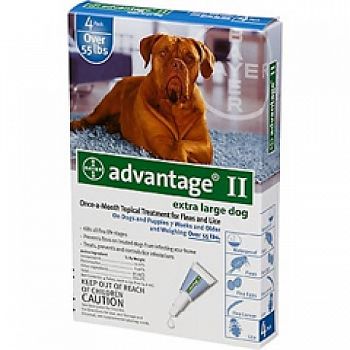 Advantage 2 Dog Blue - over 55 lbs / 4 pk