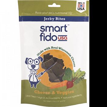 Smart Fido Jerky Bites Usa CHEESE/VEGGIE 5 OUNCE