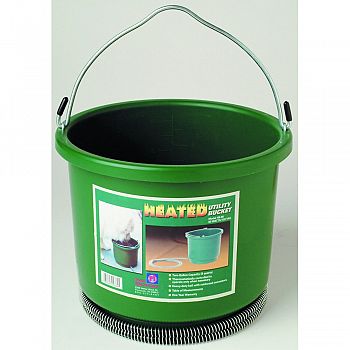 Plastic Heated Bucket GREEN 2 GALLON
