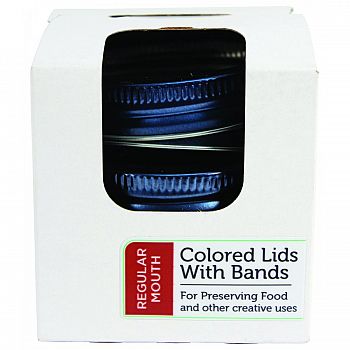 Ball Regular Mouth Colored Lids With Bands