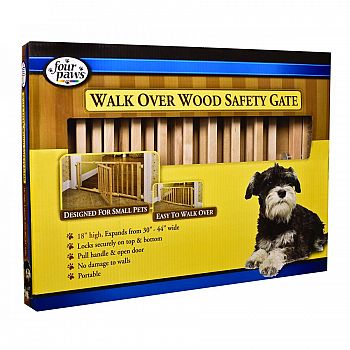 Four Paws Walk Over Wooden Gate w/ Door -18 Inch