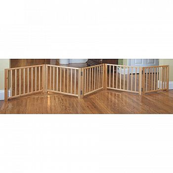 Free Standing Walk Over Wood Pet Gate