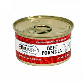 Triumph Canned Cat Food Beef 3 oz. each (Case of 24)