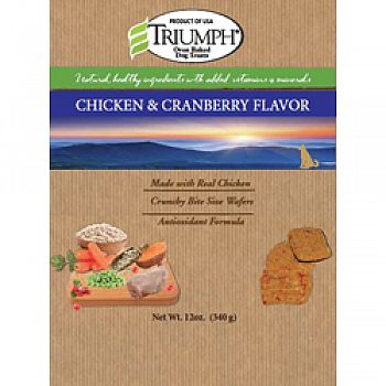 Triumph Wafer Dog Treat CHICK/CRANBERRY 12 OUNCE