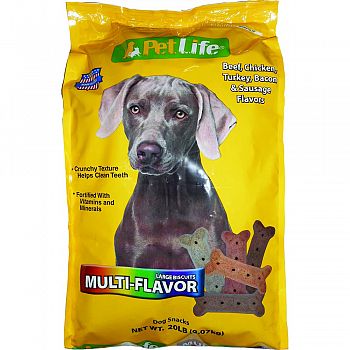 Dog Biscuits MULTI FLAVORED LARGE/20 POUND