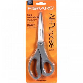 Fiskars All Purpose Performance Scissors BLACK 8 INCH (Case of 6)
