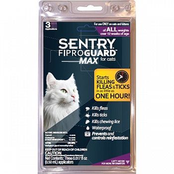 Sentry Fiproguard Max For Cats - 3 mo.
