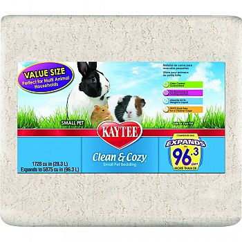 Clean And Cozy Small Pet Bedding WHITE 1728 CUBIC INCH
